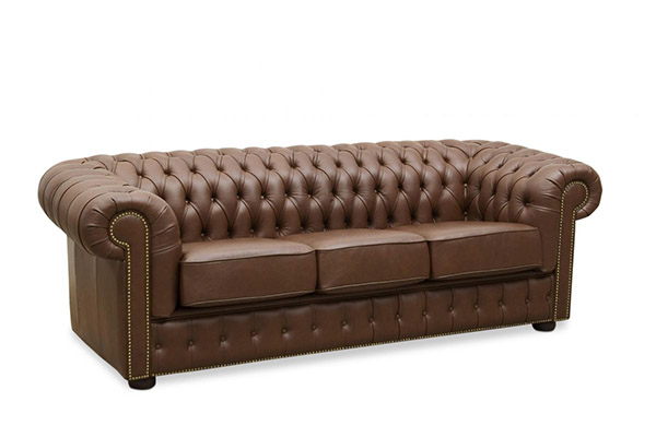 Sofá de Couro Chesterfield